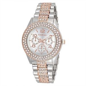 Bebe silver and rose gold watch
